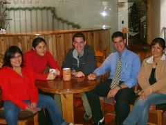 Enjoying a cup of coca tea