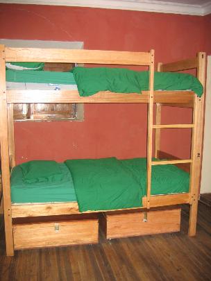 Our big comfortable beds complete with real duvets and underbad lockers