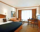 Deluxe room with Tea/Coffee makers, Electronic safes, 25-inch televisions, mini bars, two line hands free telephones and four fixture bathrooms.
