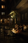 Enjoying an evening at the Hotel Courtyard