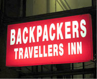 Backpackers SignBoard