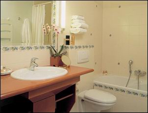 the bathroom