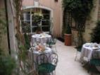 Summer breakfast in garden