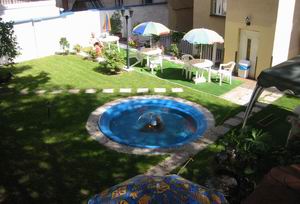 Garden with fountain