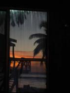 Sunset from window Beachhut