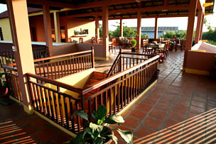 The rooftop restaurant at Earthwalkers, photo by Tim Crockatt