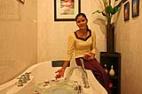 Wind down after the temples with a herbal bath and massage