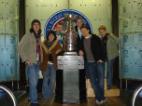 Having a great time at the Hockey Hall of Fame!