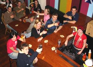 Meet awesome people downstairs at The Beaver!
