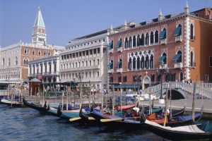 Hotel Danieli's façade overlooking St. Mark's Basin