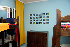 Dorm with bunk beds