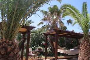 Hammocks in exterior of the new studios
