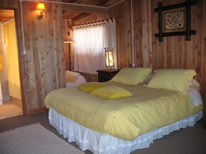 private  room ensuite-double box-spring bed-satelital tv-Wi Fi-view to the volcano-garden & terrace