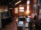 common area &  fireplace into the kitchen
