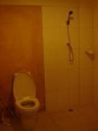 We choose large toilet and wash basin for the comfort of our guests.