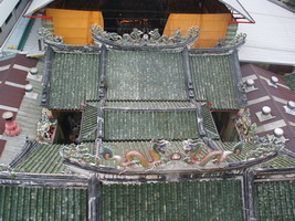 Chinese temple roof top.  View from out 4th floor rooms.