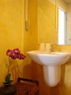 Newly renovated bathroom.  We now have a private bathroom inside every balcony room.