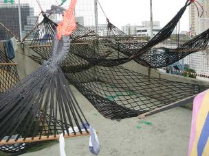 Hammocks on the roof