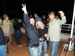 Juan Pablo with Jo & Greg from New Zeland, on new year 2007