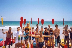 Go kayaking with dolphins