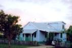 The beautiful blue and green house