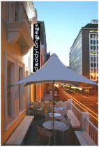 balcony overlooking trendy Long street