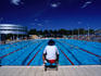 Life-guard on duty at the Fitzroy public swimming pool.