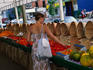 Shopping at Saint-Jacques Farmer's Market in the Plateau Mont-Royal area of Montreal.