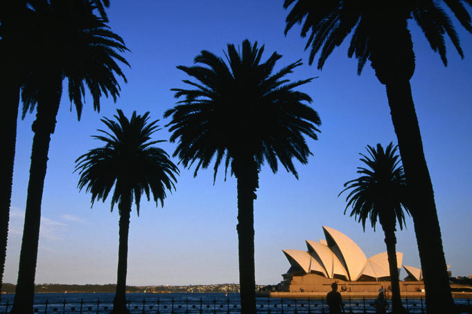 The Sydney Opera House viewed from Dawes Point Park, Sydney, New South Wales