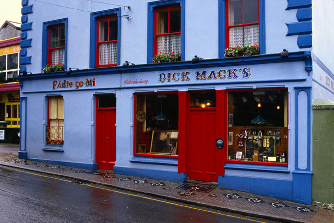 With enticing way-side stops such as this, Dick Mack's pub, Ireland is the perfect place for a thirsty walker - Dingle, Dingle Peninsula, County Kerry, Munster