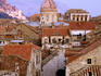 View of the old town of Dubrovnik and the dome of the Cathedral of the Assumption of the Virgin.