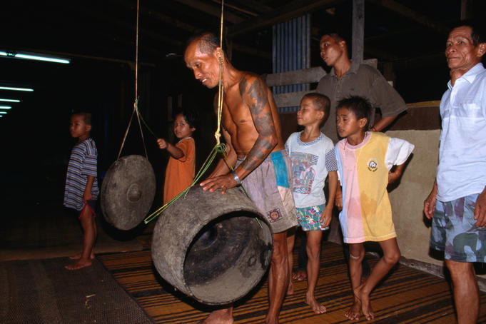 The old and the young enjoy traditional music and dancing during the Skrang River Goodwill Festival.