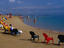 Tourists at Dead Sea beach.