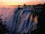 Victoria Falls at sunset from Zambia.