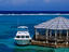 A dive boat at one of the docks on Grand Cayman.