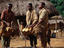 Three traditional drummers, Côte d’Ivoire