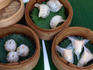 Dim Sims and steamed dumplings with minced pork and prawn.