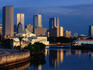The Miami City skyline and Miami River.