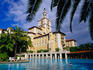 Relaxing in the largest hotel pool in the USA at the luxurious Biltmore Hotel, Coral Gardens.
