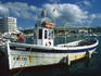 Dive boat in the harbour - Sant Antoni, Ibiza Island, Balearic Islands