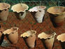 Local pottery ware hanging on a fence - Ibiza Island, Balearic Islands