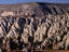 Aerial view of the fairy chimneys of Cappadocia