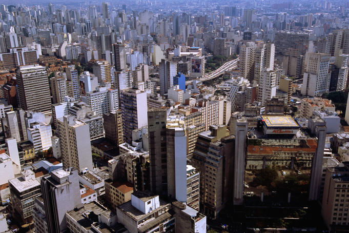Overhead of Sao Paulo city.