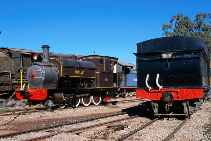 Locomotive and rolling stock, SA National Railway & Steam Museum.