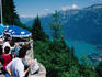 Views of Brienzersee as seen from the restaurant at Harder Kulm in Interlaken.