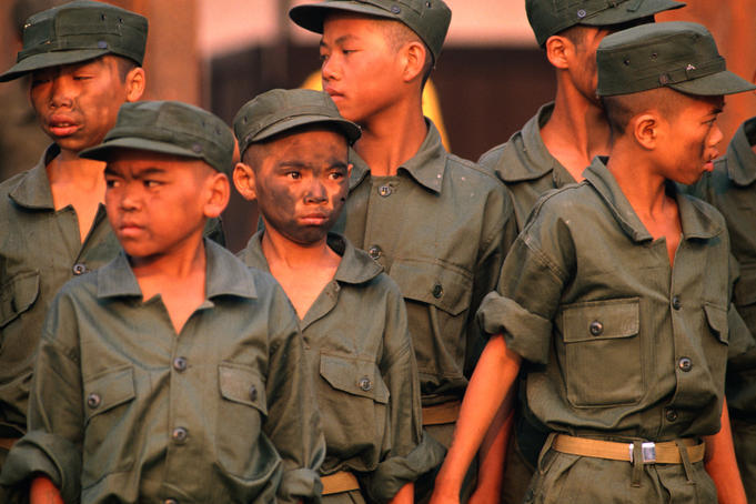 Young army recruits at Lai Serng Terng Camp.