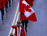 Royal Candanian Mounted (unmounted) Police Force on parade.