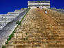 People on stairs of El Castillo at Chichen Itza.