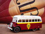 Hot-air balloon and bus.