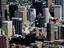 Aerial of downtown cityscape, Colorado